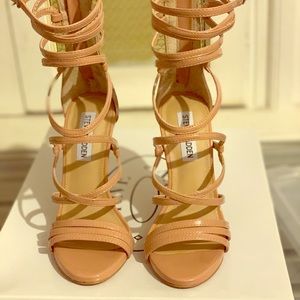 Nude heeled sandals